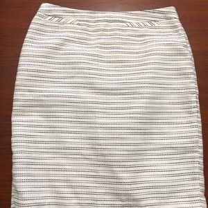 Halogen white & black stripes skirt
